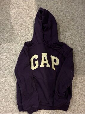 GAP Deep Purple Hoodie with Cream Logo